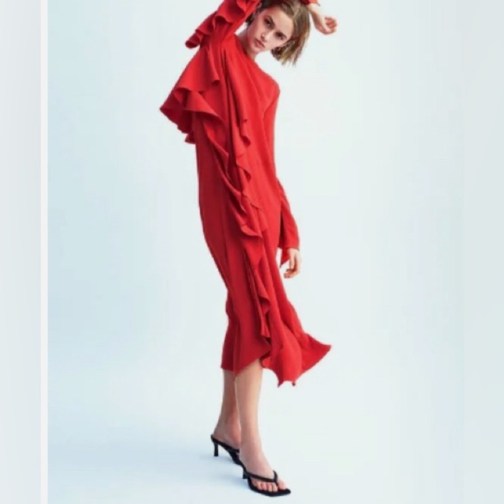 Zara orange dress